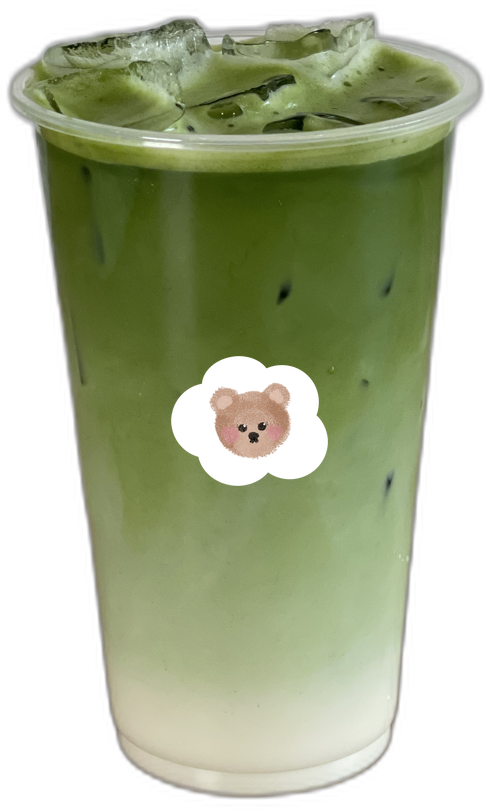 matcha latte bij chibiboba in Merksem, Antwerpen