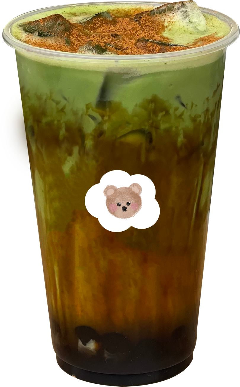 brown sugar matcha latte bij chibiboba in Merksem, Antwerpen